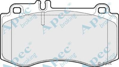 APEC BRAKING pad1735 -  Комплект тормозных колодок, дисковый тормоз